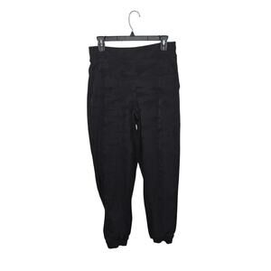 Athleta Brooklyn Lined Camo Jogger Pants Black Womens Sz 6 Small Elastic Waist